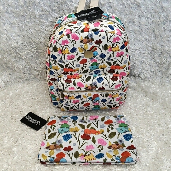 NWT Pokemon Floral Mini Backpack set main image 4
